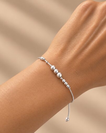 Pulsera hilo de seda I LOVE YOU plata