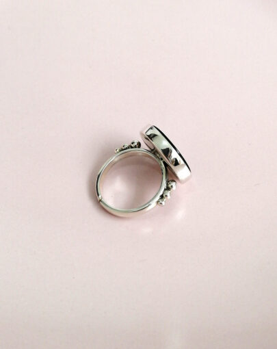 ANILLO ONIX BOLITAS PLATA - Imagen 6