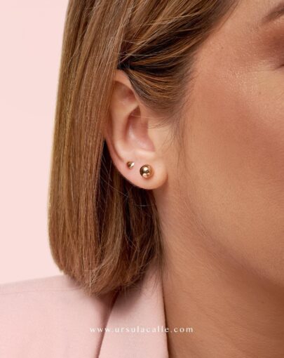 UNIDAD DE ARETE ABRIDOR O PIERCING CORAZÓN ORO 18K - Imagen 3