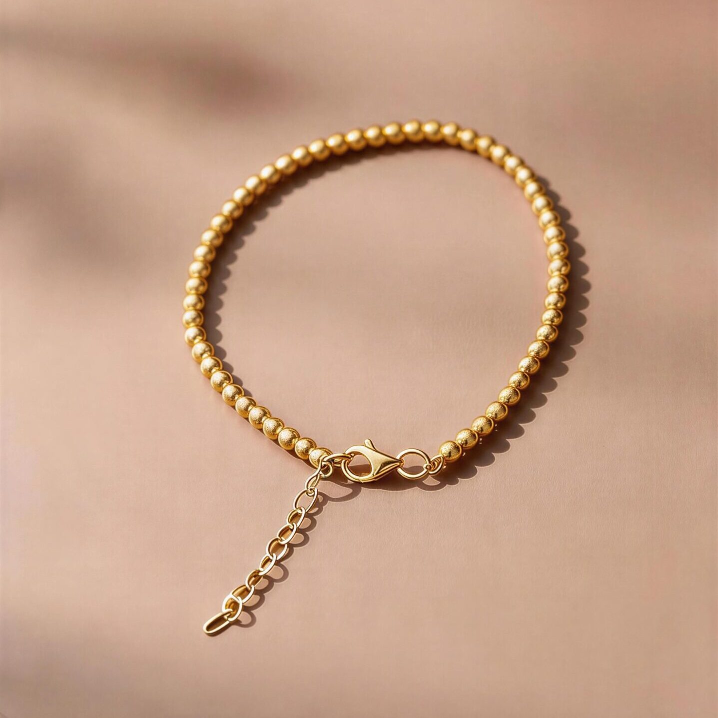 pulsera bolitas gold