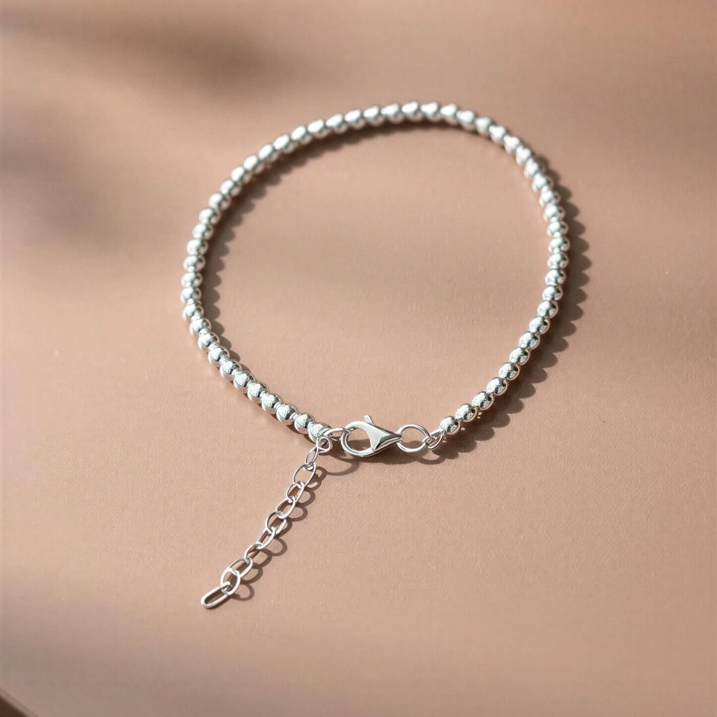 pulsera bolitas plata