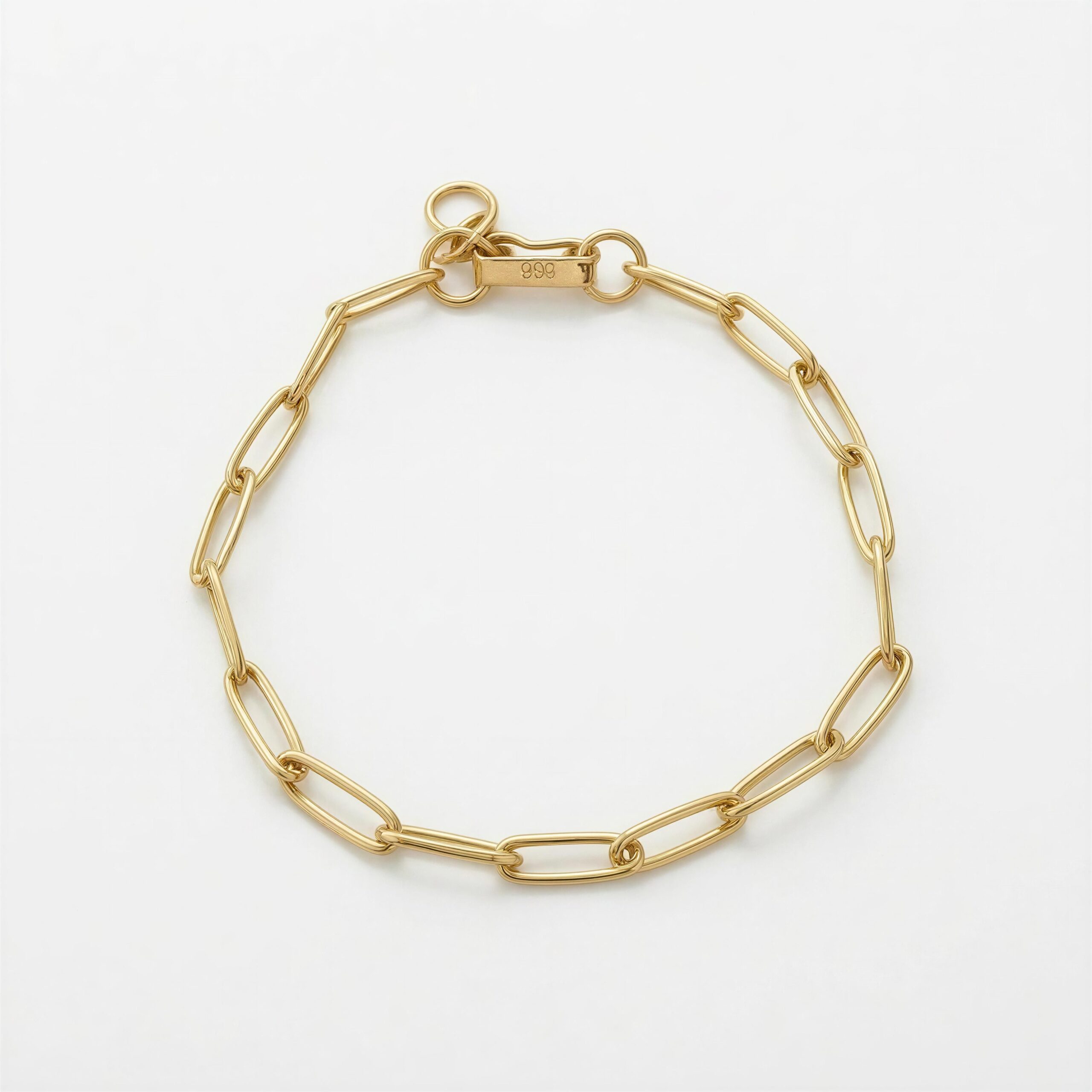 pulsera eslabon clip gold