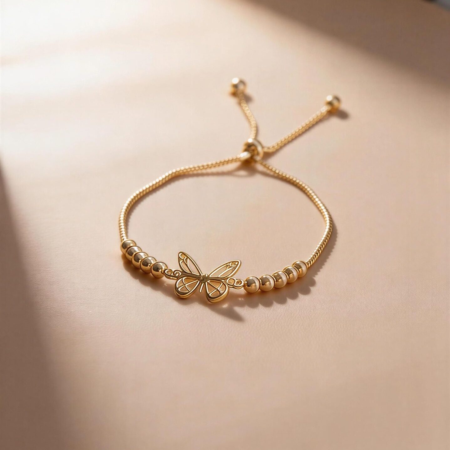 pulsera regulable mariposa gold