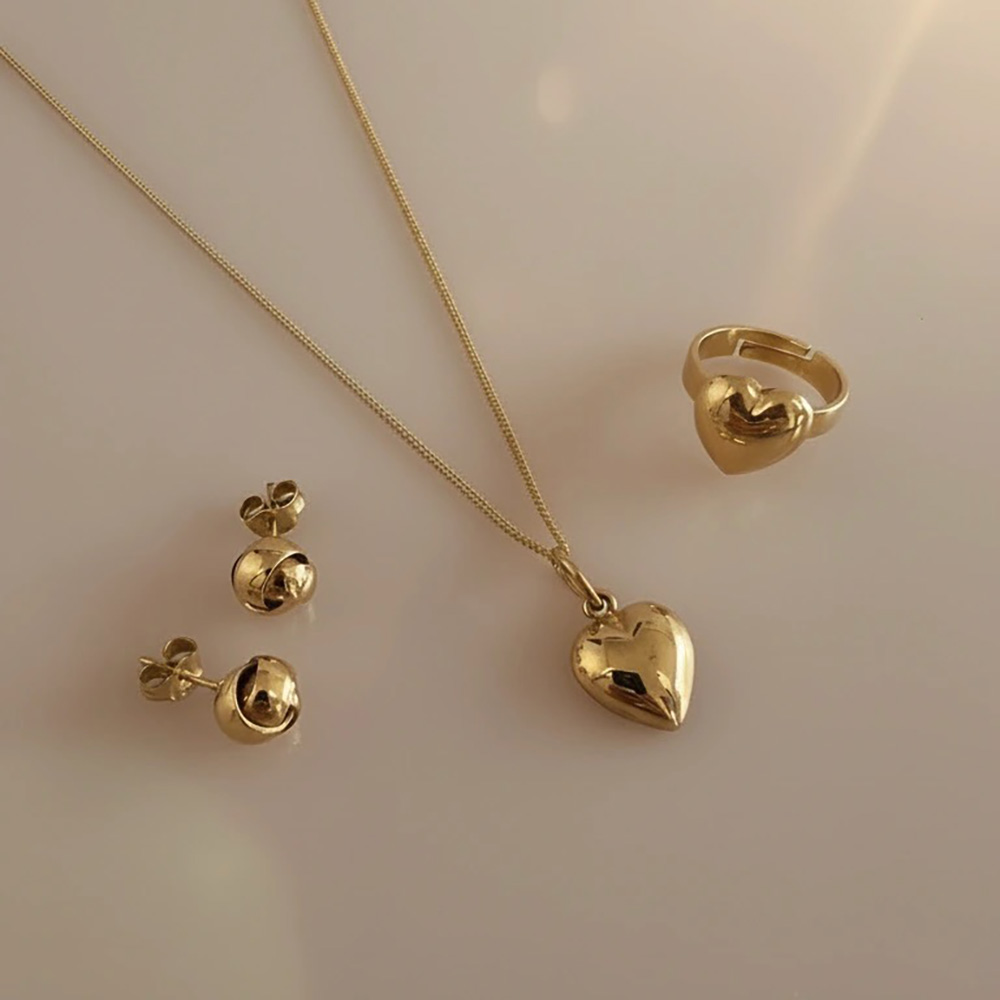 trio cad bombe anillo bombe y arete enlaza