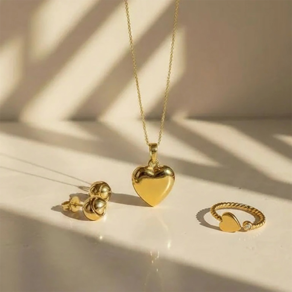 trio cad bombe bolas enlazadas y anillo corazon entorcha